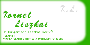 kornel liszkai business card